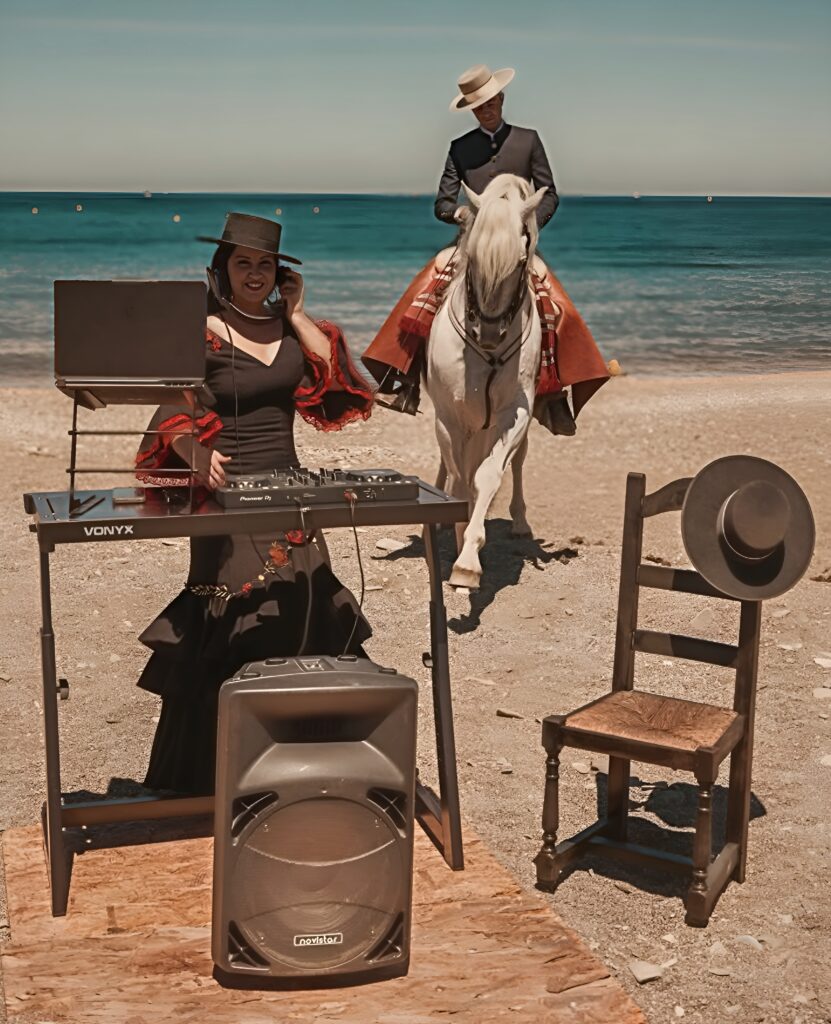 dj lisa del cristo et son cheval andalou